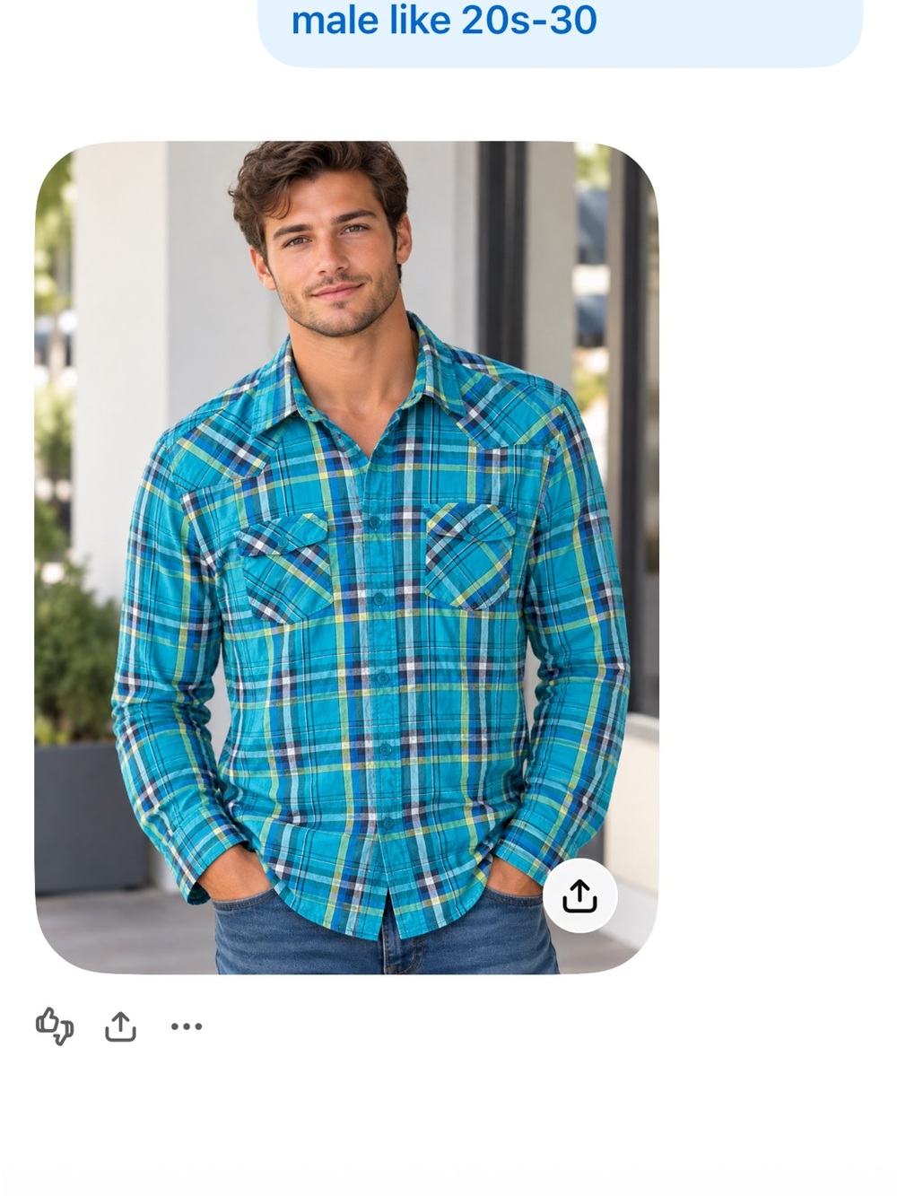 Men's /Women’s Turquoise Plaid Shirt - Casual Button-Up-Aeropostale S/P